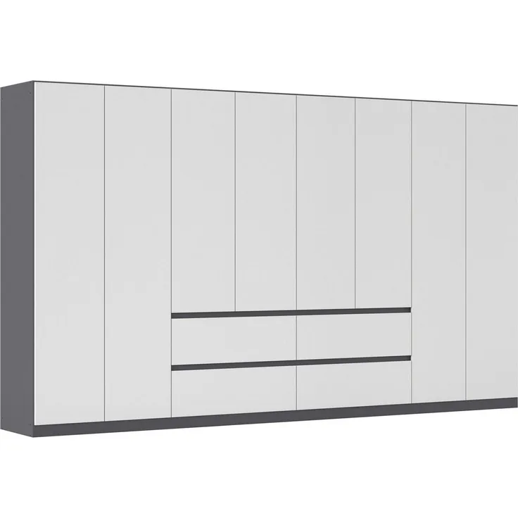 rauch Kleiderschrank Mehrzweckschrank Aktenschrank Mietswohnung Garderobe MAINZ 360cm breit (3 verschiedene Ausstattungen BASIC/CLASSIC/PREMIUM (inkl. SOFT-CLOSE) grifflose Front, Außentüren mit Push-to-Open Funktion MADE IN GERMANY