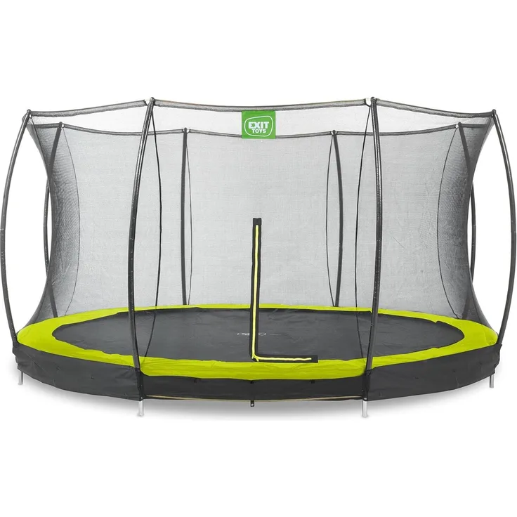 EXIT Trampolin Silhouette Ground + Sicherheitsnetz Ø 366 cm grün