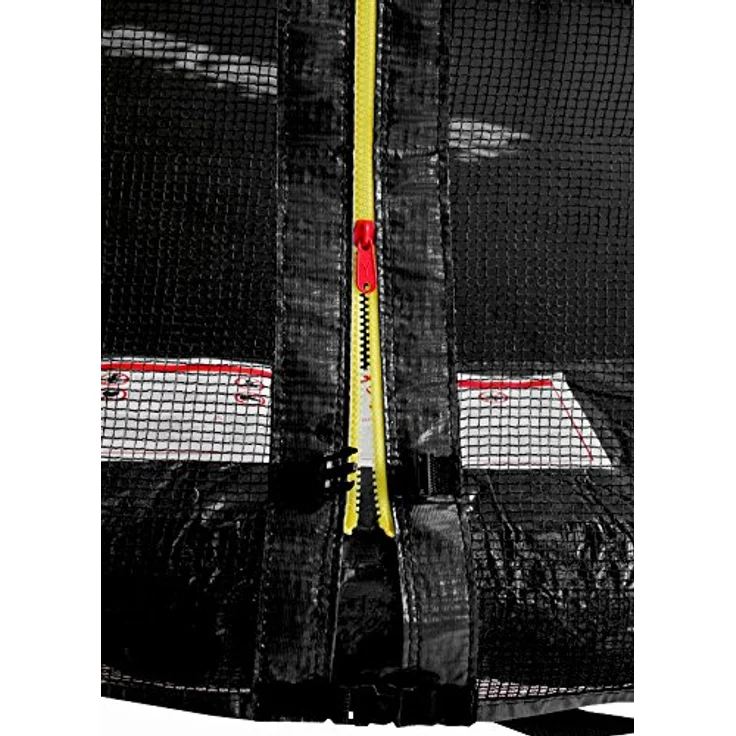 SixBros. SixJump 2,45 M Gartentrampolin Schwarz, inkl. Sicherheitsnetz, Leiter, Wetterplane und verzinkte Bodenhaken, max. 120 kg belastbar – Bild 2