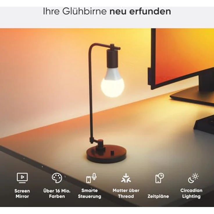 Nanoleaf Essentials Matter Smart Bulb B22 - 3PK EEK F – Bild 3