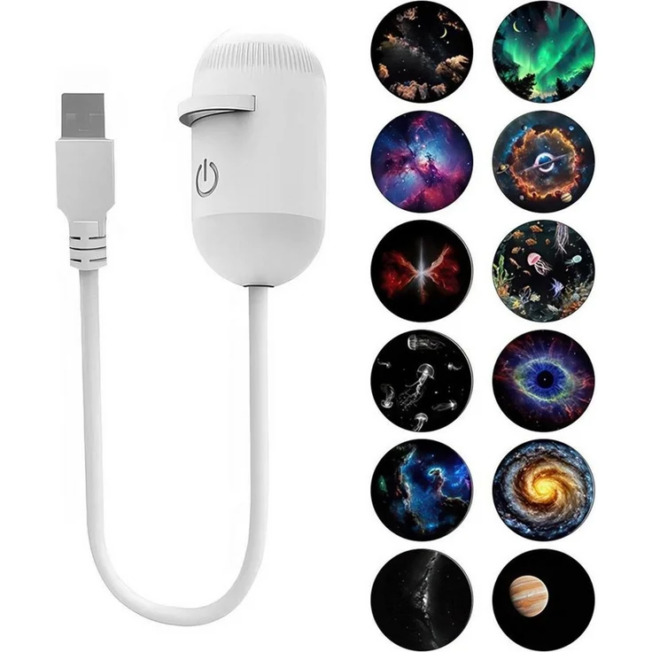 FELIXLEO LED-Sternenhimmel 2-in-1 Sternenhimmel Projektor mit Nachtlicht USB 12 Projektionen – Bild 1