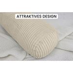 Amilian Nackenrollenbezug 15x40 cm - Ersatzbezug für Nackenrolle, Bettrolle, Kissenrolle, waschbarer Bezug mit verdecktem Zip für leichtes Abnehmen.
