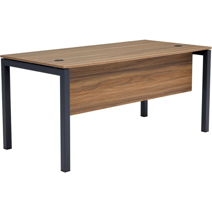 Schreibtisch Tetra, 160 x 80 x 75 cm, Nussbaum Dekor/anthrazit RAL 7016 – Bild 3