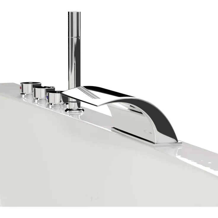 Rechteck Whirlpool Unity 190x90 Made in Germany 24 Massagedüsen mit Armatur : Mit Armaturen – Bild 7