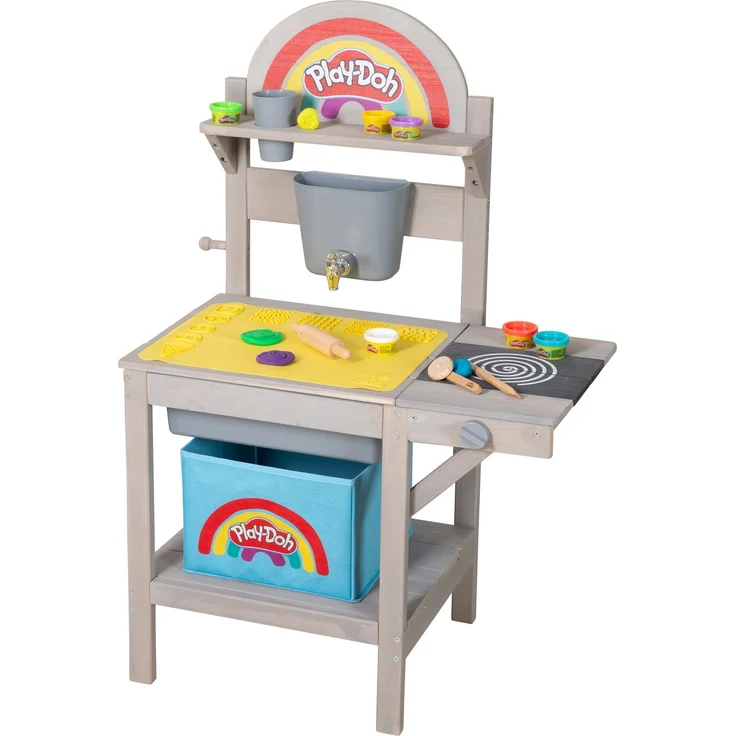 roba Matschküche 'roba x Play-Doh' - Massivholz - FSC®-zertifiziert - inkl. Zubehör - Grau – Bild 8