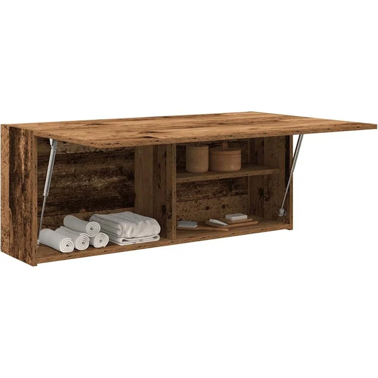 vidaXL Bad-Wandschrank Altholz-Optik 100x25x40 cm Holzwerkstoff 860110 – Bild 1