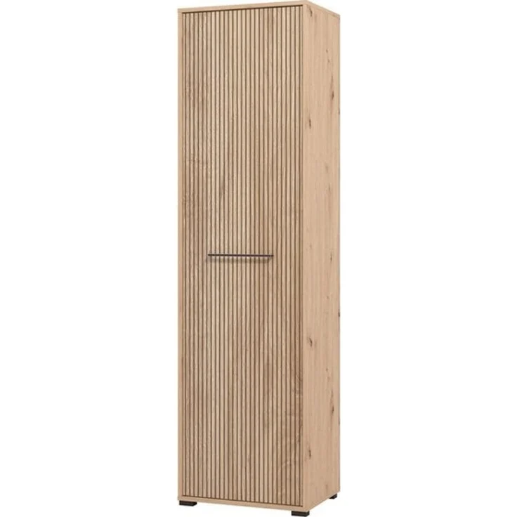 INOSIGN Garderobenschrank Landes Kleiderschrank, Stauraumschrank, Flurschrank, Höhe 198 cm Fronten in Artisan Eiche mit Streifen, mit einer Kleiderstange – Bild 4