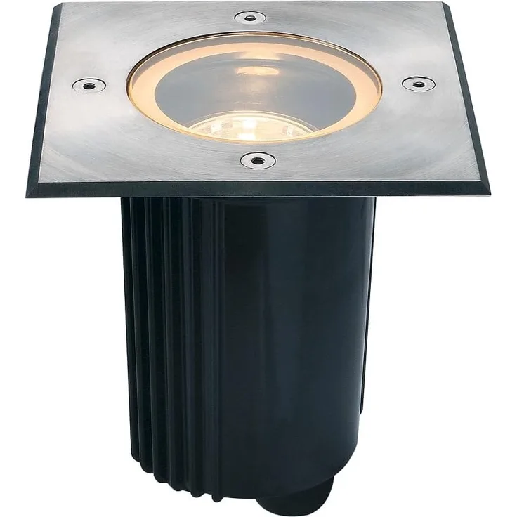 SLV No. 229324 DASAR 80 GU10 Bodeneinbauleuchte eckig Edelstahl 316 max. 35W IP67