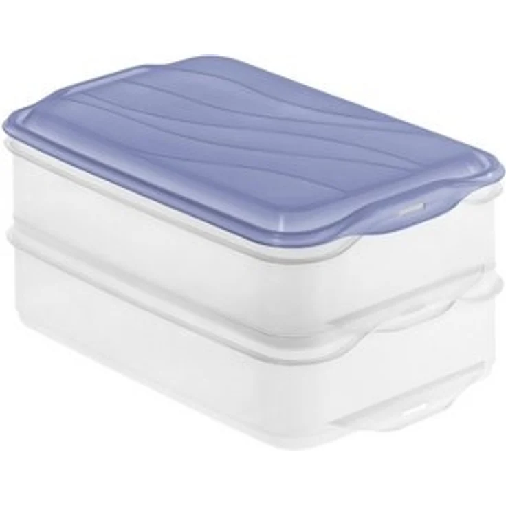 Rotho Kühlschrankdose Rondo 2 x 1,35 l horizon blue, Frischhaltedose – Bild 4