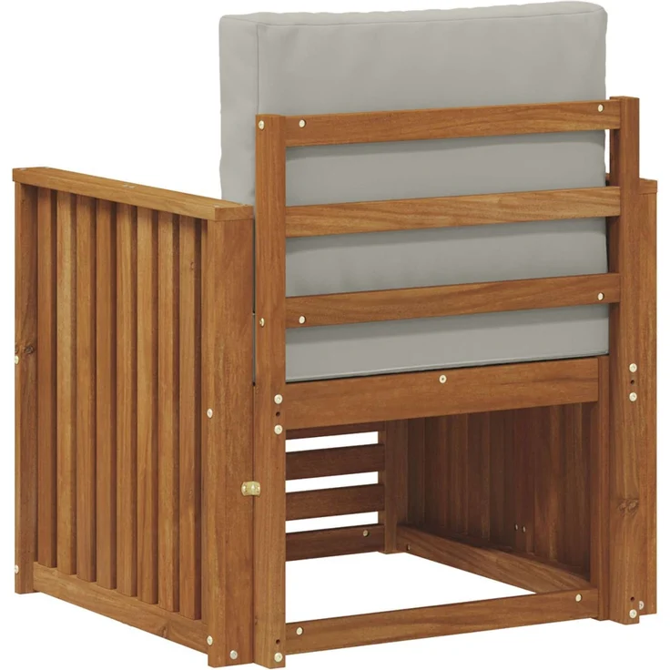 vidaXL Outdoor-Sofagarnitur Natur und Hellgrau Massivholz Akazie 3436351 – Bild 5