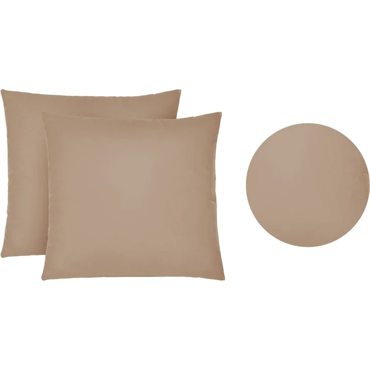 biberna Feinjersey-Kissenbezug, 2-teilig, macchiato, 40x40 cm – Bild 5