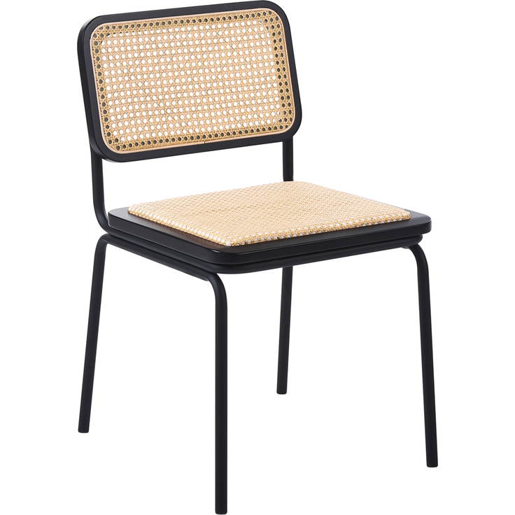 Esszimmerstuhl 2er Set CORVALLIS Polyrattan Schwarz – Bild 4