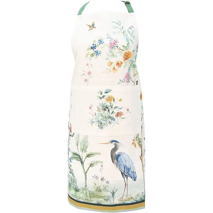 Clayre & Eef Kochschürze Paradise Bird, (Baumwolle, 1-tlg, Schürze), ca. 70 x 85 cm