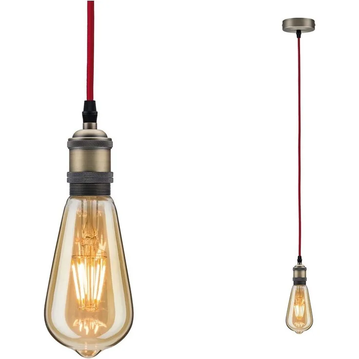 Paulmann 50386 Pendelleuchte Neordic Eldar E27 Rot Nickel