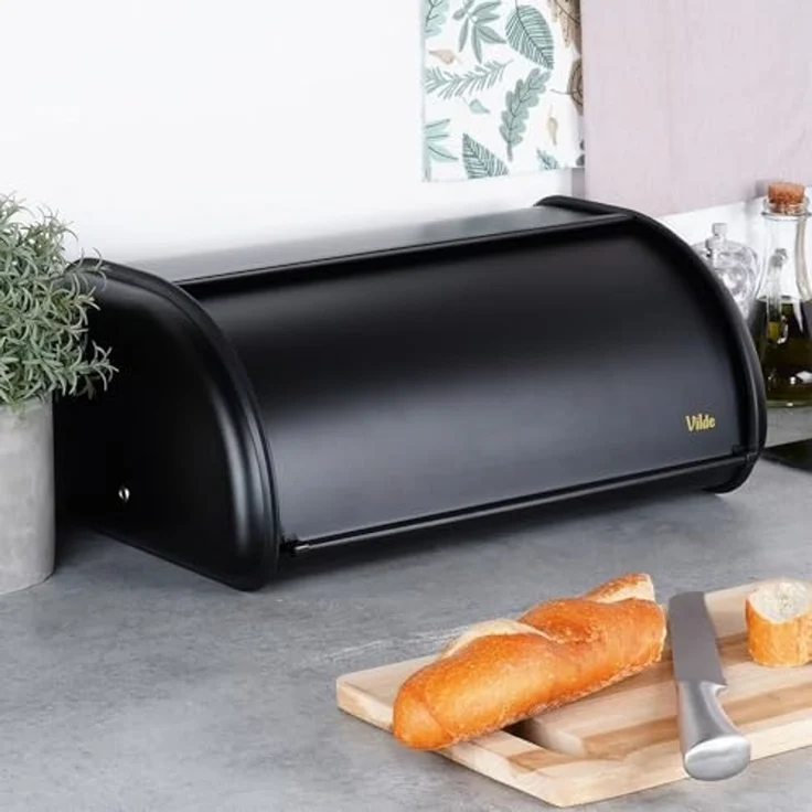 Vilde Brotkasten aus Metall schwarz 43x27 5x18 5 cm – Bild 3