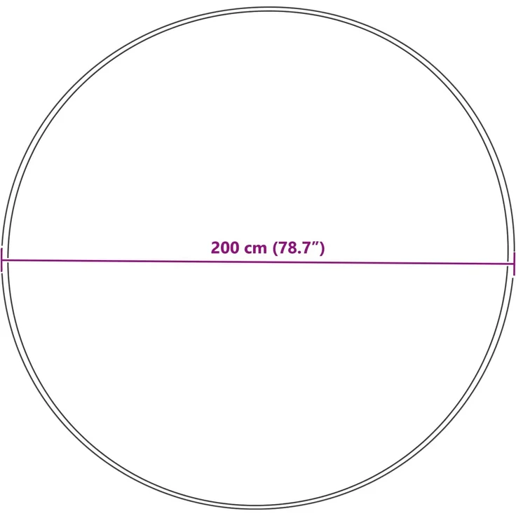 vidaXL Kunstschaffell Teppich Tafalla Creme Ø 200 cm Polyester 42021517 – Bild 9