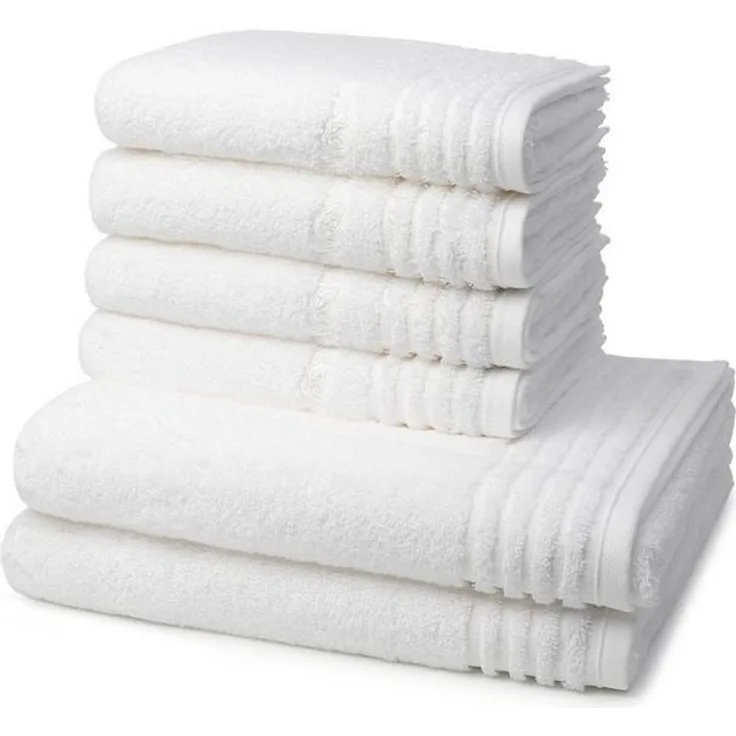 Vossen Vienna Style Supersoft 6 tlg. Frottier-Set - 4 X Handtuch (50 X 100cm), 2 X Duschtuch (67 X 140cm) - 620 g/m2 - Weiß