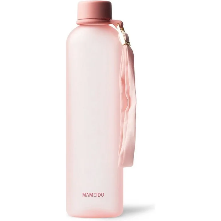 MAMEIDO Trinkflasche, auslaufsicher mit Zeitmarkierung und Handschlaufe in 1000 ml & 1500 ml
