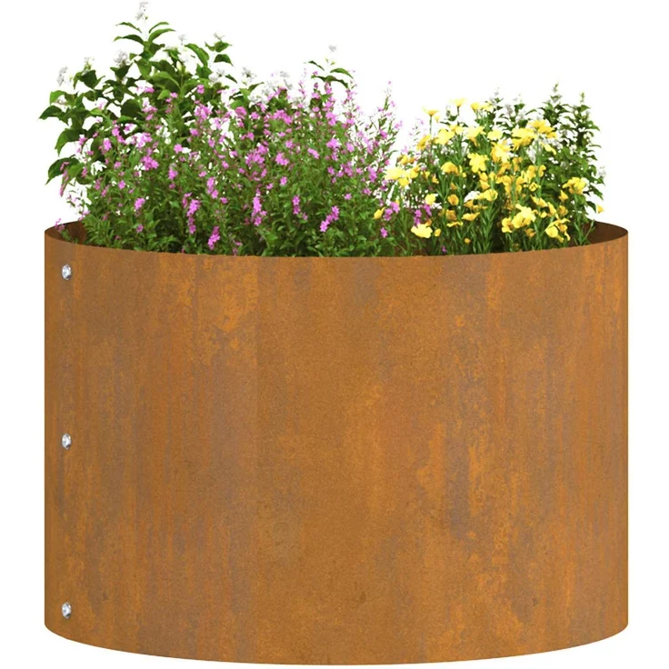 vidaXL Pflanzenring 5 pcs Braun 30 x 30 x 20 cm Wetterfeststahl 873605 – Bild 3