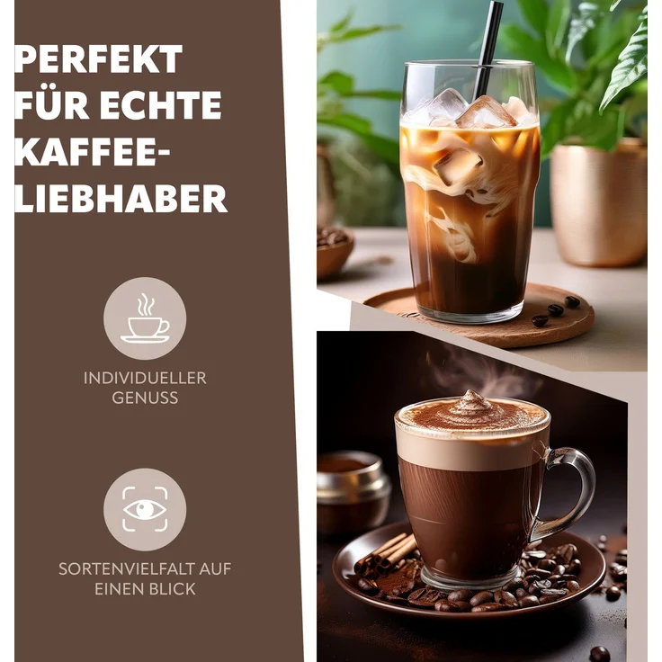 Kapselständer für Tassimo, Kapselspender für bis zu 64 Kapseln, 360° drehbar, Kapselhalter, schwarz – Bild 8