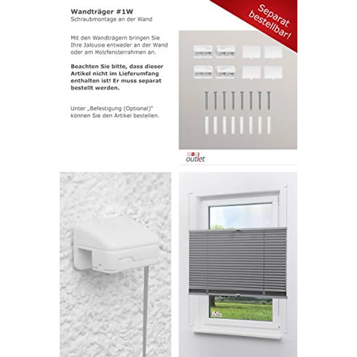 Alujalousie 20mm verspannt (B x H) 120cm * 130cm in silber, frei verschiebbar – Bild 10