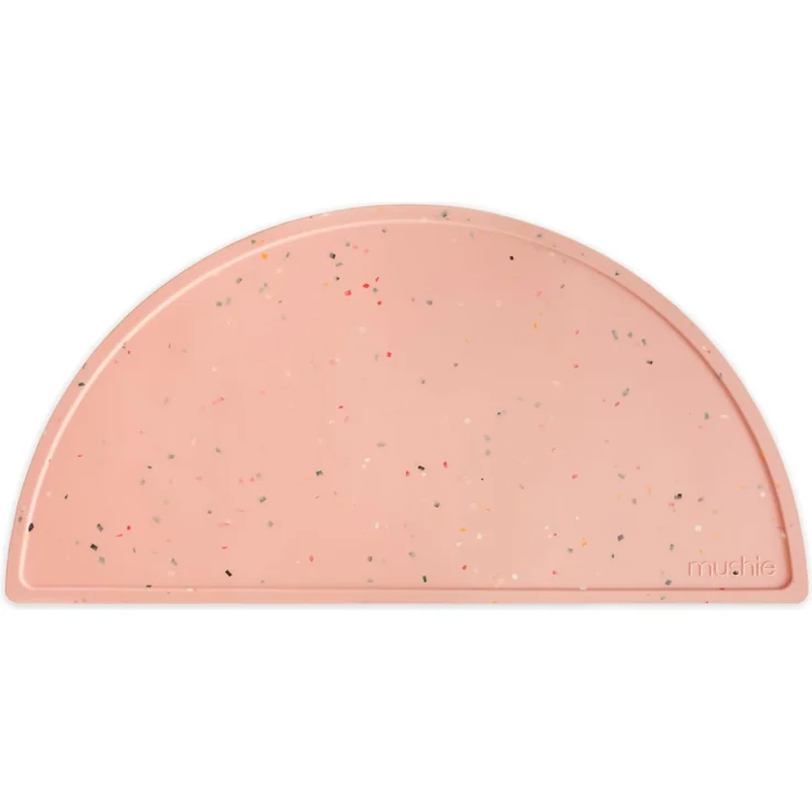 Mushie Silikon Matte / Platzdeckchen Powder Pink Confetti – Bild 1