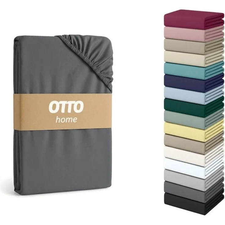 OTTO home Spannbettlaken Cremona, in PREMIUM Qualität aus 96% Baumwolle & 4% Elasthan, Single-Jersey, Gummizug: rundum, (1 Stück), Größe ab 90x200 cm, in 145g/m² sowie 180 g/m² erhältlich – Bild 4