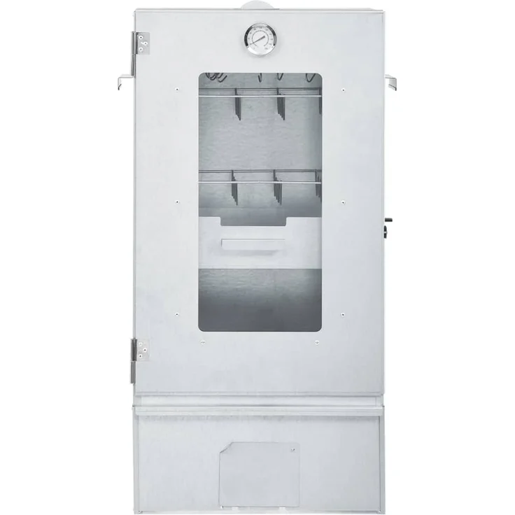 vidaXL Räucherofen mit Kaltrauchgenerator, Verzinkter Stahl, 44,5 x 29 x 83 cm, 15.78 kg, mit Glasfenster – Bild 4