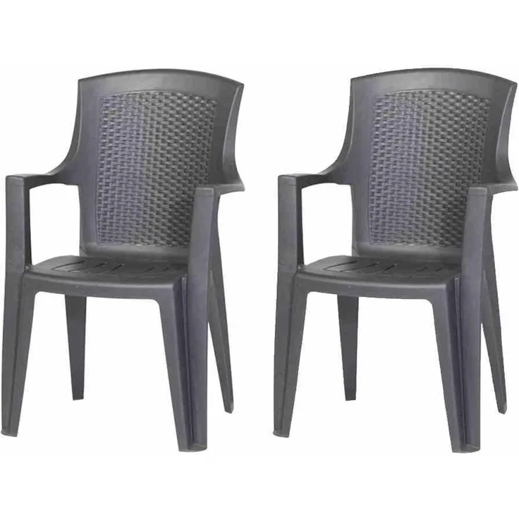 Eden SET 2 x Stapelsessel anthrazit