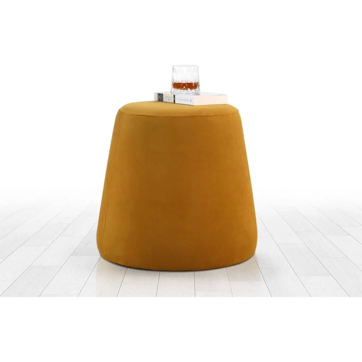 Hanah Home 'Broch - Mustard' Pouffe, Senf, 40 x 44 x 40 cm – Bild 5