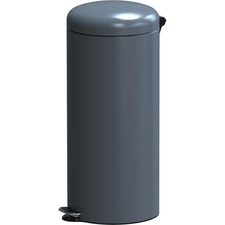 KITCHEN MOVE 905567E Black SS Treteimer URBAN 30L blau Ø29xH66cm Edelstahl mit Eimer, Edelstahl, rostfrei ABS, grau, Ø29xH66cm