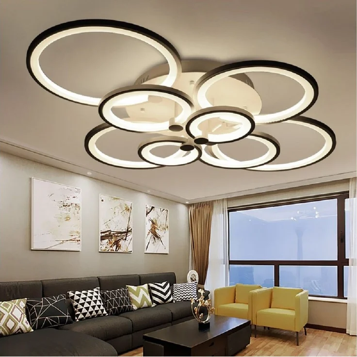 Euroton LED Deckenleuchte LED Deckenleuchte Fernbedienung Lichtfarbe/Helligkeit einstellbar, LED fest integriert, mit Fernbedienung kaltweiß-warmweiß, 7000k-3000k stufenlos einstellbar, Nicht zutreffend – Bild 5