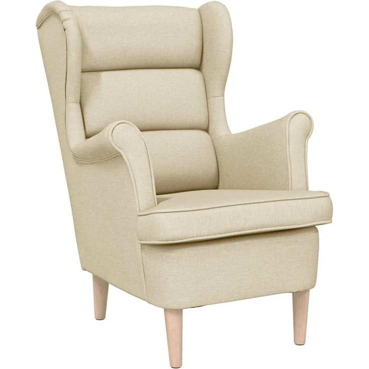 Sessel wohnzimmer, Relaxsessel Creme 74x84x100 cm Stoff – Bild 2