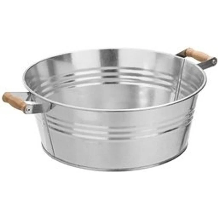 Dehner Blumentopf Pflanztöpfchen, Ø 37 cm, Höhe 15 cm, verzinkt – Bild 5