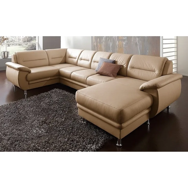 sit&more Wohnlandschaft Mailand U-Form, wahlweise mit Bettfunktion, frei im Raum stellbar