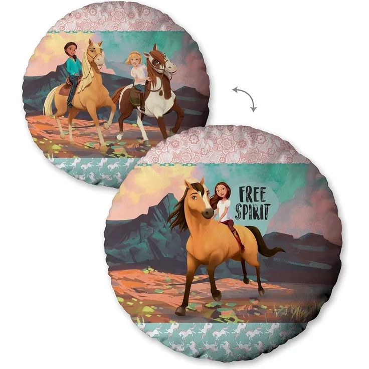 Spirit Rundkissen Kissen Kuschelkissen Dekokissen Pferde 50cm