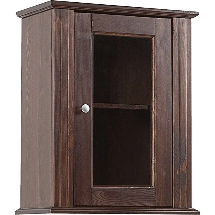 Landhaus Badmöbel Hängeschrank AVEIRO-56, Pinie Massivholz braun, B/H/T ca. 46/57/25 cm – Bild 4