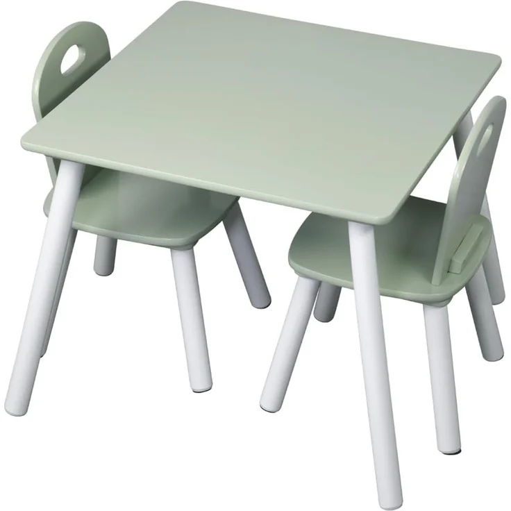 Kesper Kindertisch mit 2 Stühlen, Faserplatte mint / weiß – Bild 2