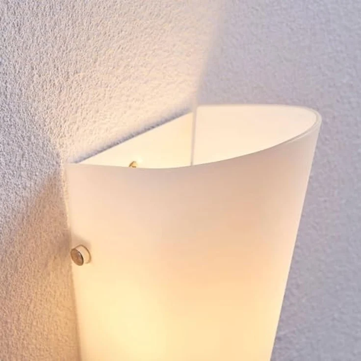 Lindby Wandleuchte Aurora, Glas Weiß IP20, 1x60 W – Bild 5