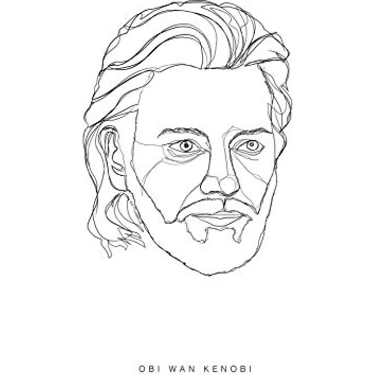 Komar Wandbild Star Wars Classic Force Faces Obi Wan, Kunstdruck 30 x 40 cm, hochwertiger Druck auf fotorealistischem Premium-Poster Papier, ohne Rahmen