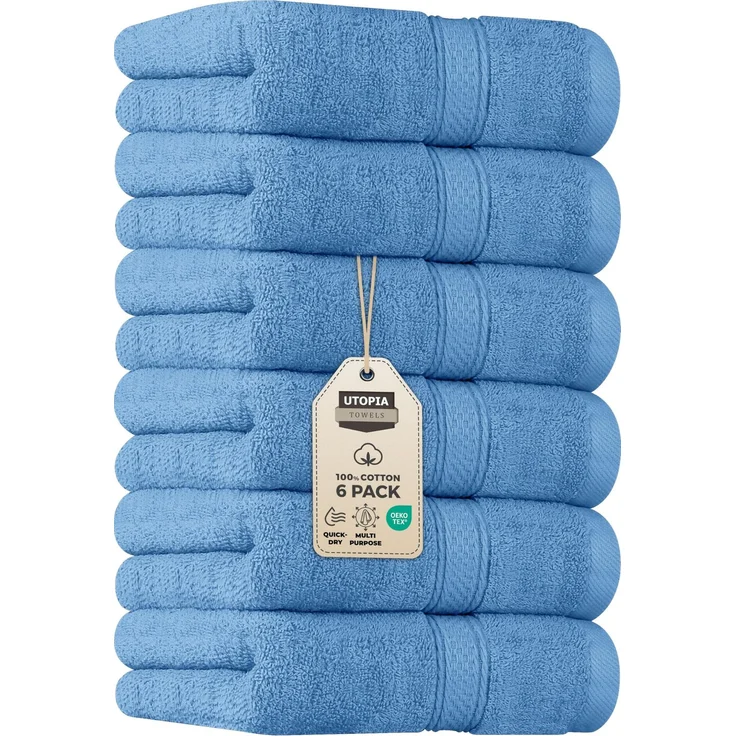 Utopia Towels Handtücher, Baumwolle, 600 g/m², 6 Stück