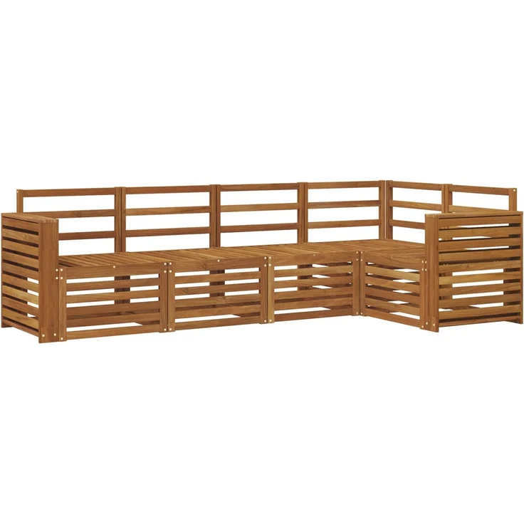 vidaXL Outdoor-Sofagarnitur 5 stk. 5-Sitzer Natur Massivholz Akazie 3374814 – Bild 2