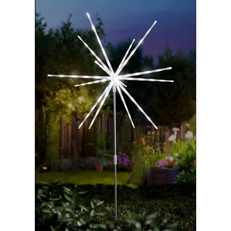 LED Gartenstecker Polarstern kaltweiß DIA 50xH95cm Batterie – Bild 5