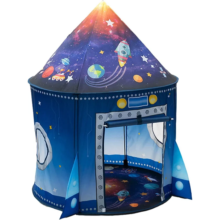 Raketenschiff Spielzelt für Kinder, Astronauten Raumschiff Kinderzelt Spielhaus Kinder Tipi, Indoor Outdoor Spiele Kinderspielzelt, Kinder, Pop-Up, Faltbares Zelt, für Jungen, Mädchen, Kleinkinder – Bild 2