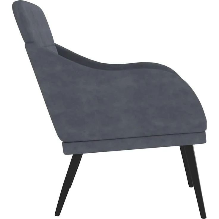 Sessel wohnzimmer, Relaxsessel Dunkelgrau 63 x 76 x 80 cm Samt – Bild 3