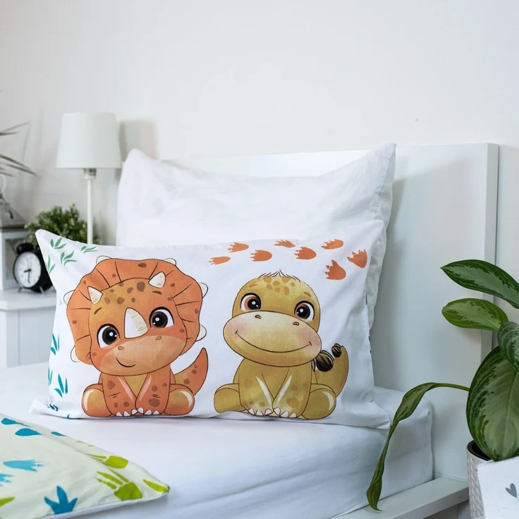 Kinder Bettwäsche mit Dino-Motiv – Bettbezug 100x135 cm & Kissenbezug 40x60 cm – Bild 5