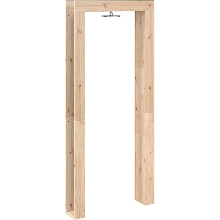 vidaXL Gartendusche 226 cm Massivholz Kiefer und Edelstahl Natur 886336 – Bild 6