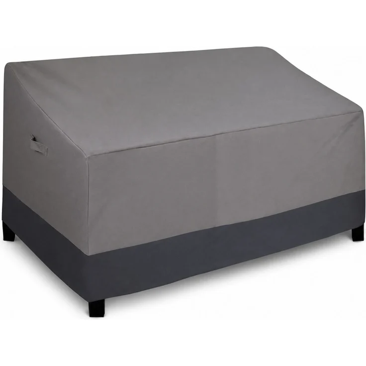 Outdoor-Sofa-Schutzhülle, 210D Oxford-Gewebe, Grau-Schwarz, 147 x 83 x 79 cm – Bild 1