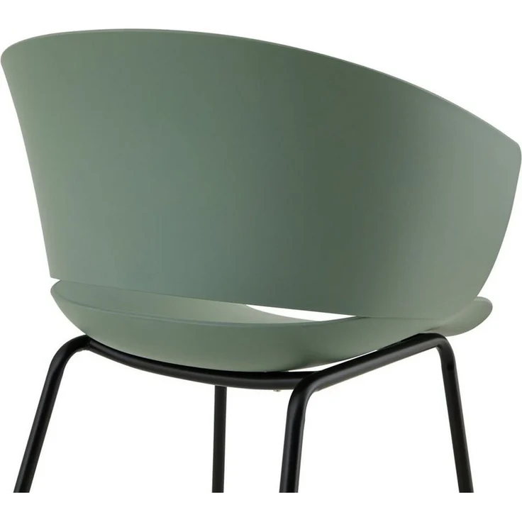 IDIMEX Gartenstuhl NIVEL (4 St), In & Outdoor Schalenstuhl modern im 4er Set, UV-beständig olivgrün – Bild 3