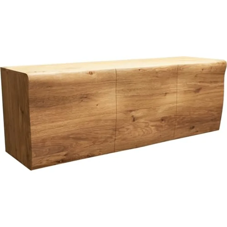 Sideboard New Live-Edge 145 cm Eiche Natur 3 Türen schwebend